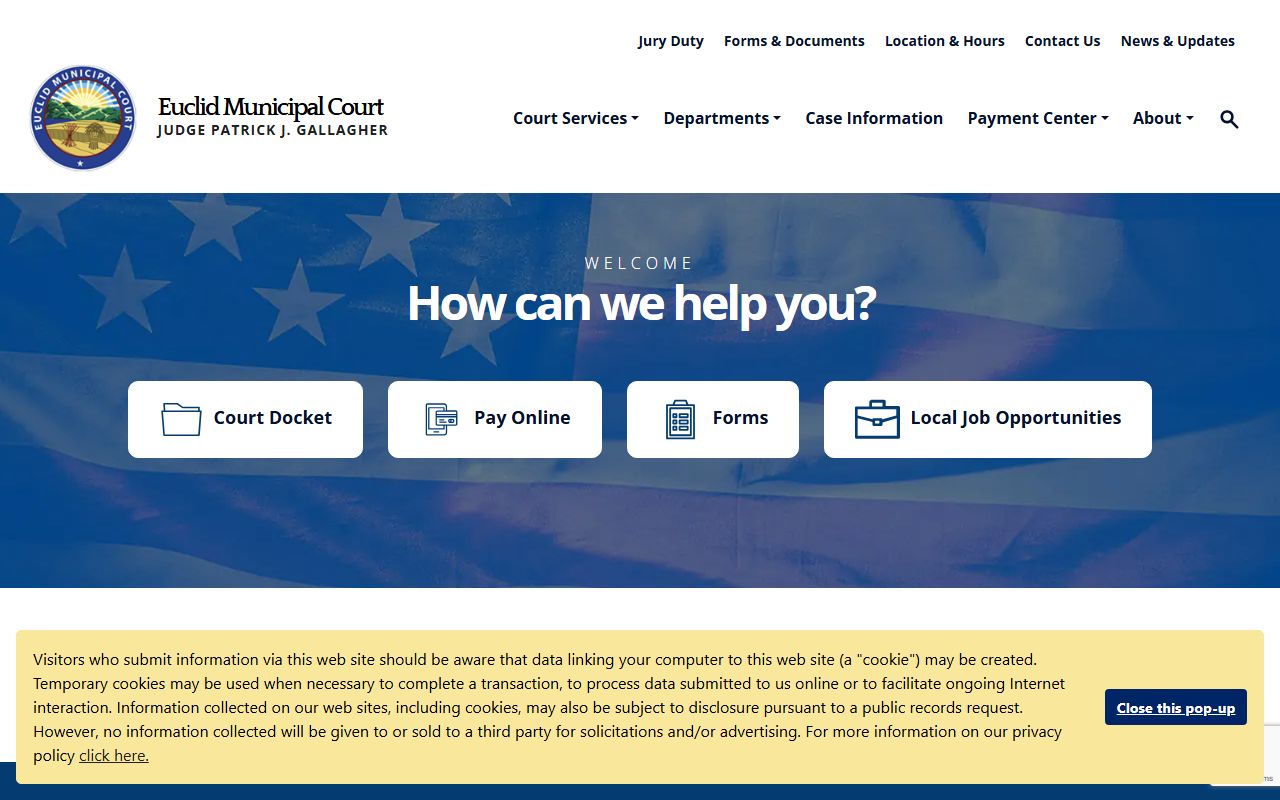 Euclid Ohio court docket Euclid Municipal Court official website
