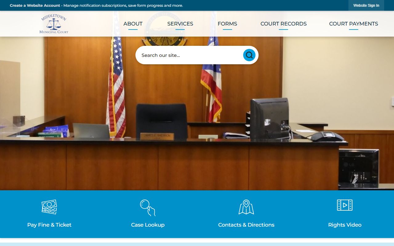 Middletown Ohio court docket Middletown Municipal Court page