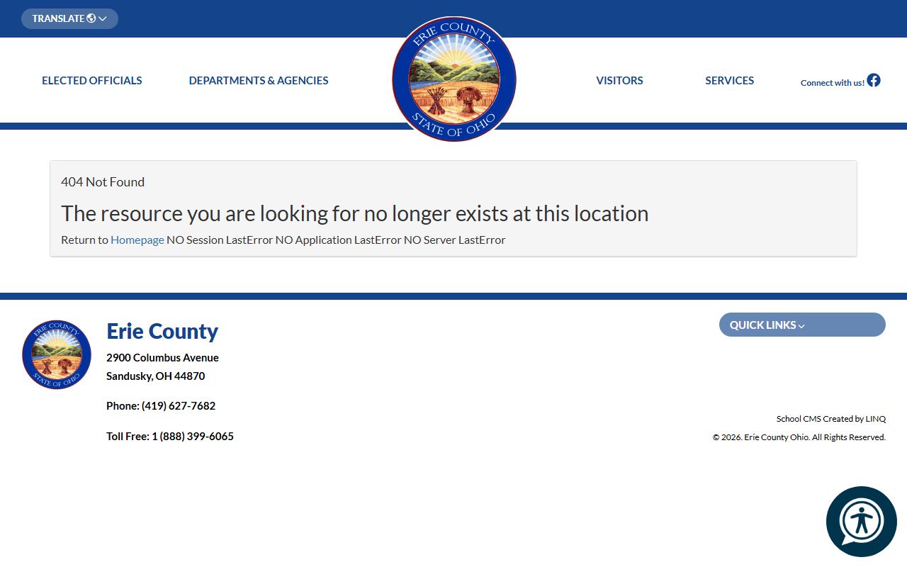 Erie County Ohio court docket Clerk of Courts website