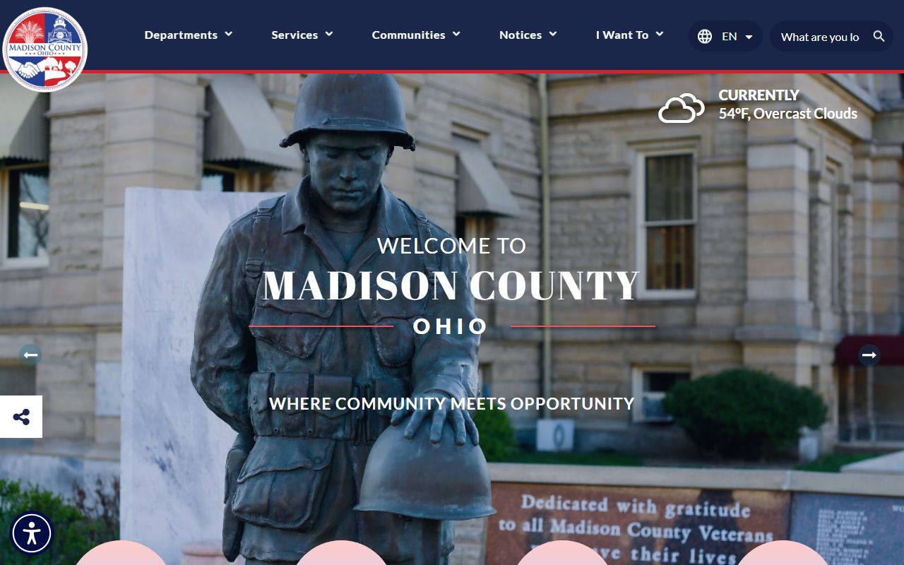 Madison County Ohio official website with court docket information