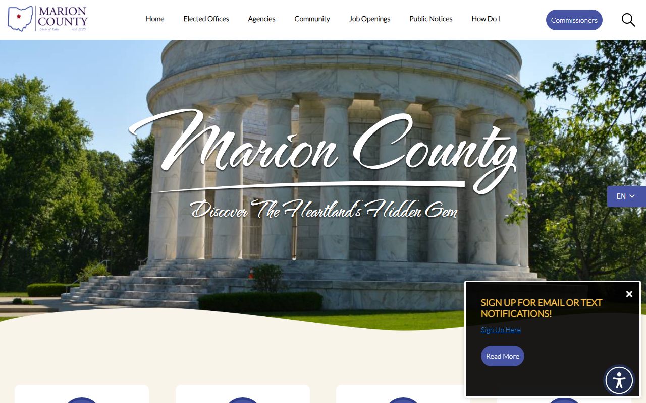 Marion County Ohio court docket government website