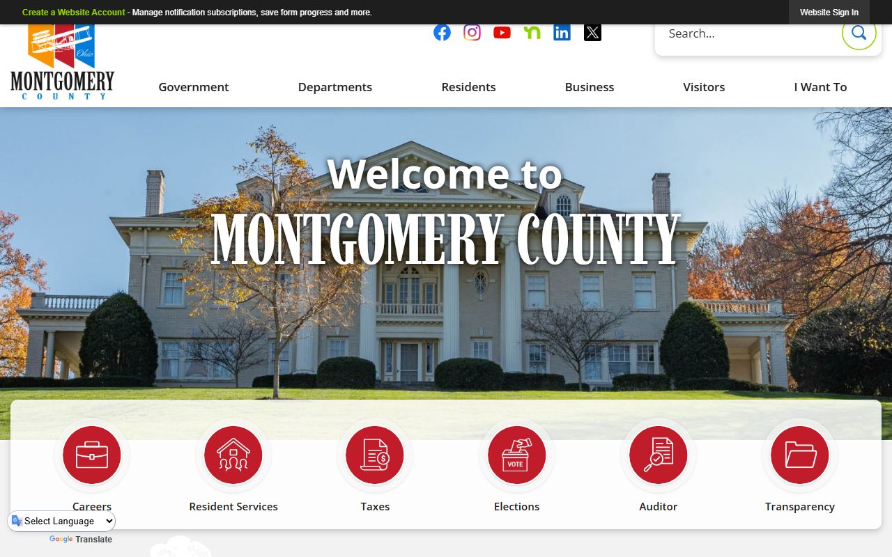 Montgomery County Ohio government website