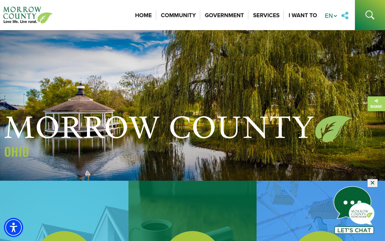 Morrow County Ohio government website for court docket resources