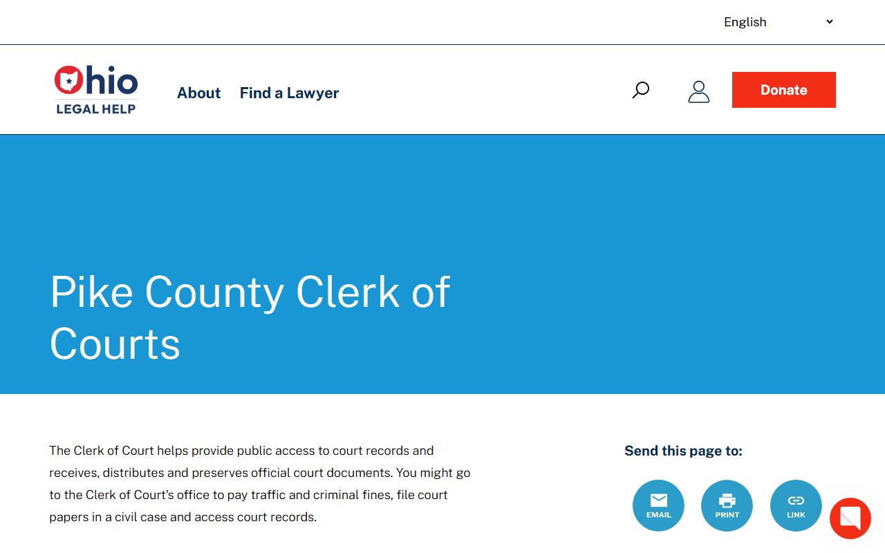 Pike County Ohio court docket Ohio Legal Help resource