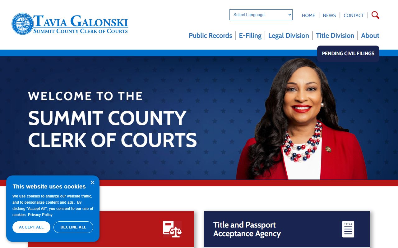 Summit County Ohio court docket Clerk of Courts web portal